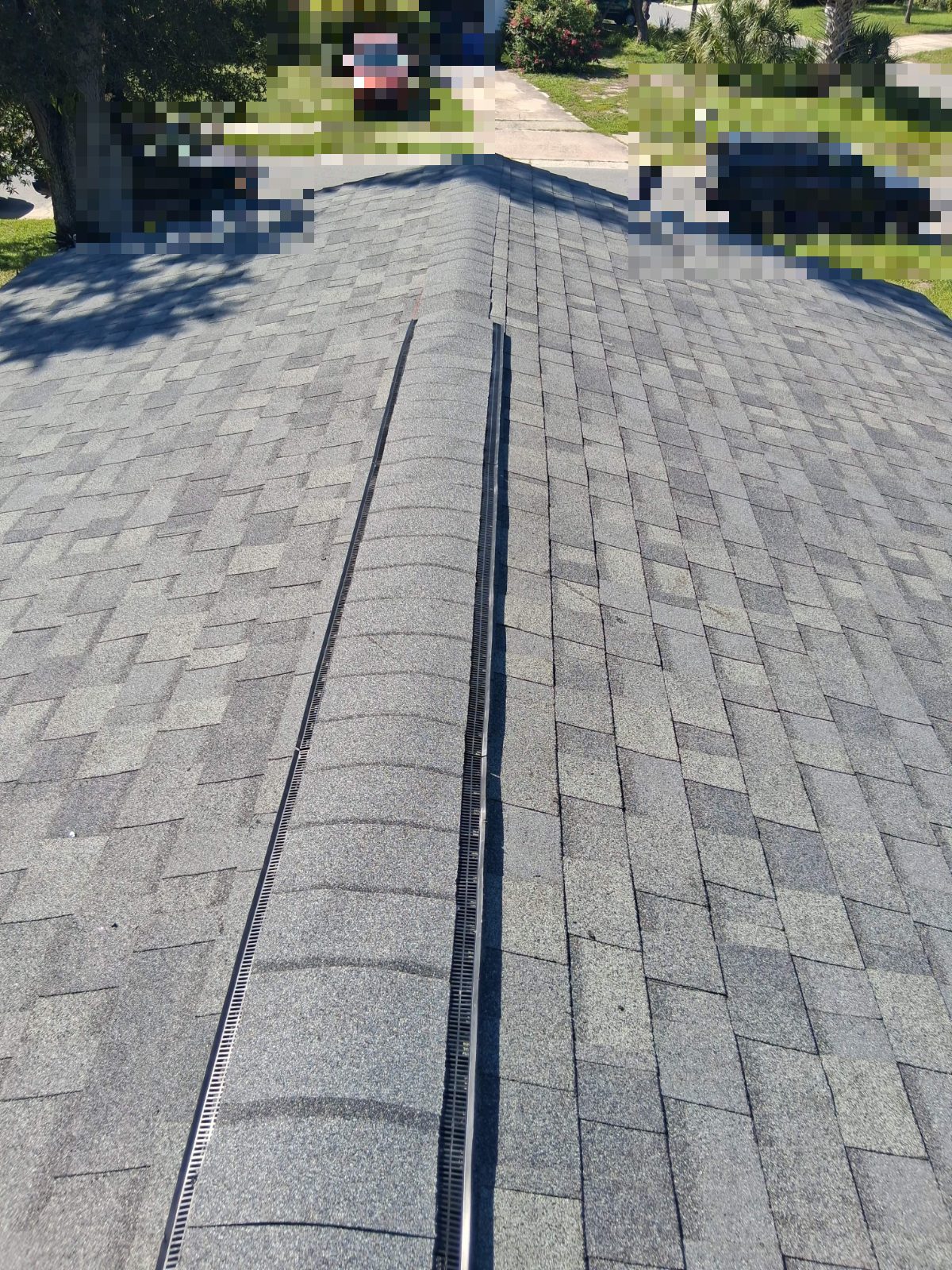 New ridge vent and ridge cap on a Dunedin FL roof replacement