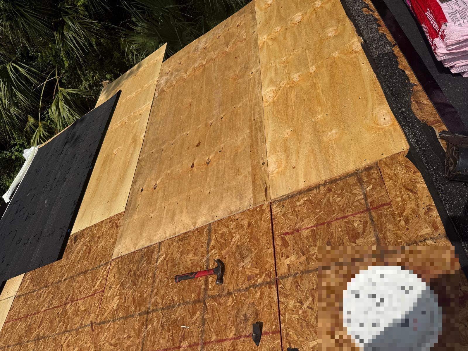 New decking installed during a New Port Richey re-roof
